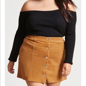 Forever 21 Plus Size Corduroy Mini Skirt